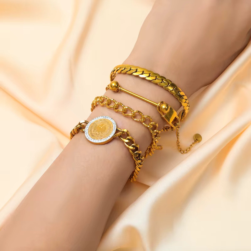 Eilieck Armband, Edelstahl, Gold, Damen - Bild 2