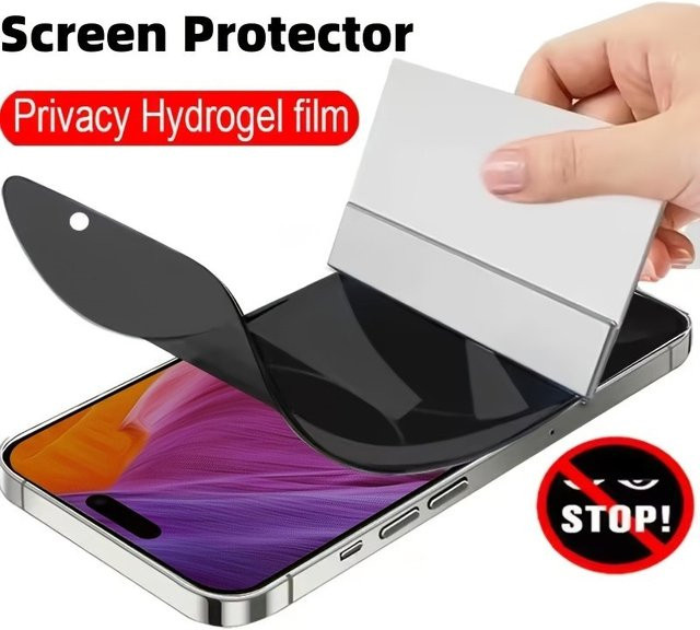 2 Stück ONEVAN Privatsphäre Hydrogel Displayschutzfolien für iPhone 16 15 14 13 12 11 Pro Max Plus XS XR 7 8 Plus, transparent - Bild 1
