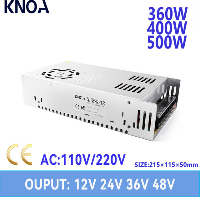 KNOA Schaltnetzteil LED-Transformator AC zu DC 12V 360W in Silber - Bild 1