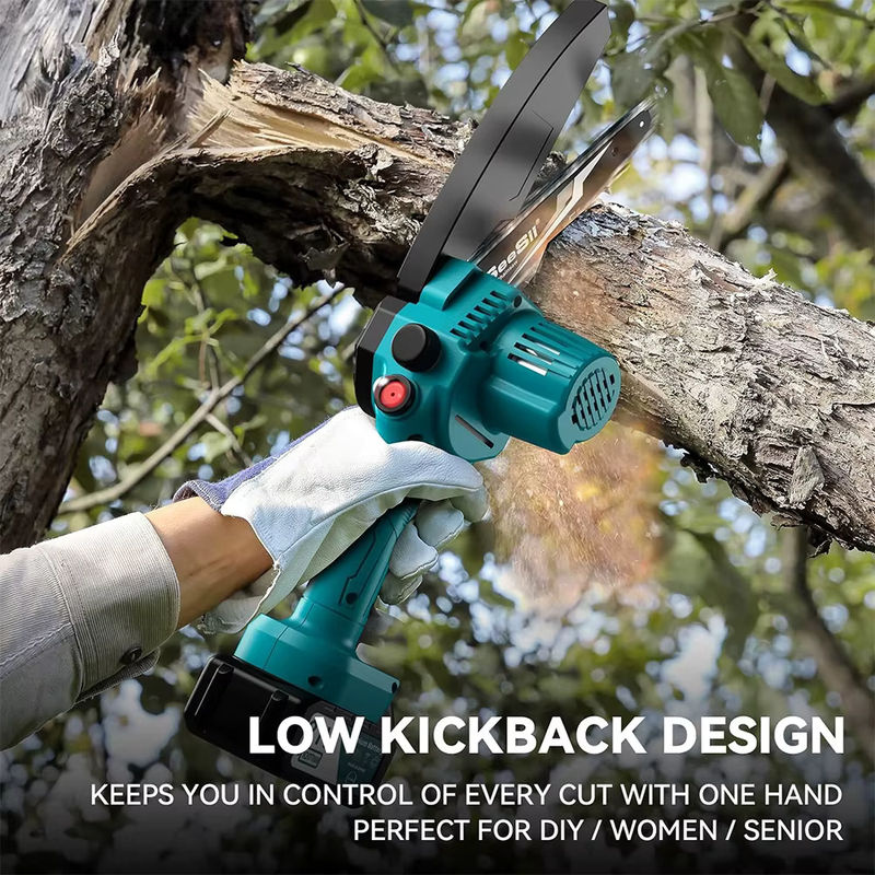 Seesii Mini-Kettensäge kabellos in Türkis, 15,2 cm Astsäge für Makita 18 V Akku LXT zur Holzbearbeitung im Garten - Bild 3