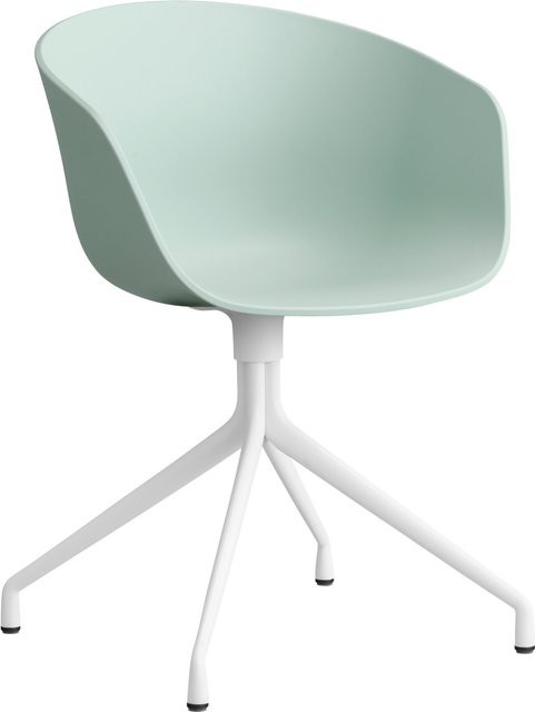 HAY About A Chair AAC 20 Drehstuhl mit Armlehnen in Grün aus Kunststoff und Aluminium - Bild 1