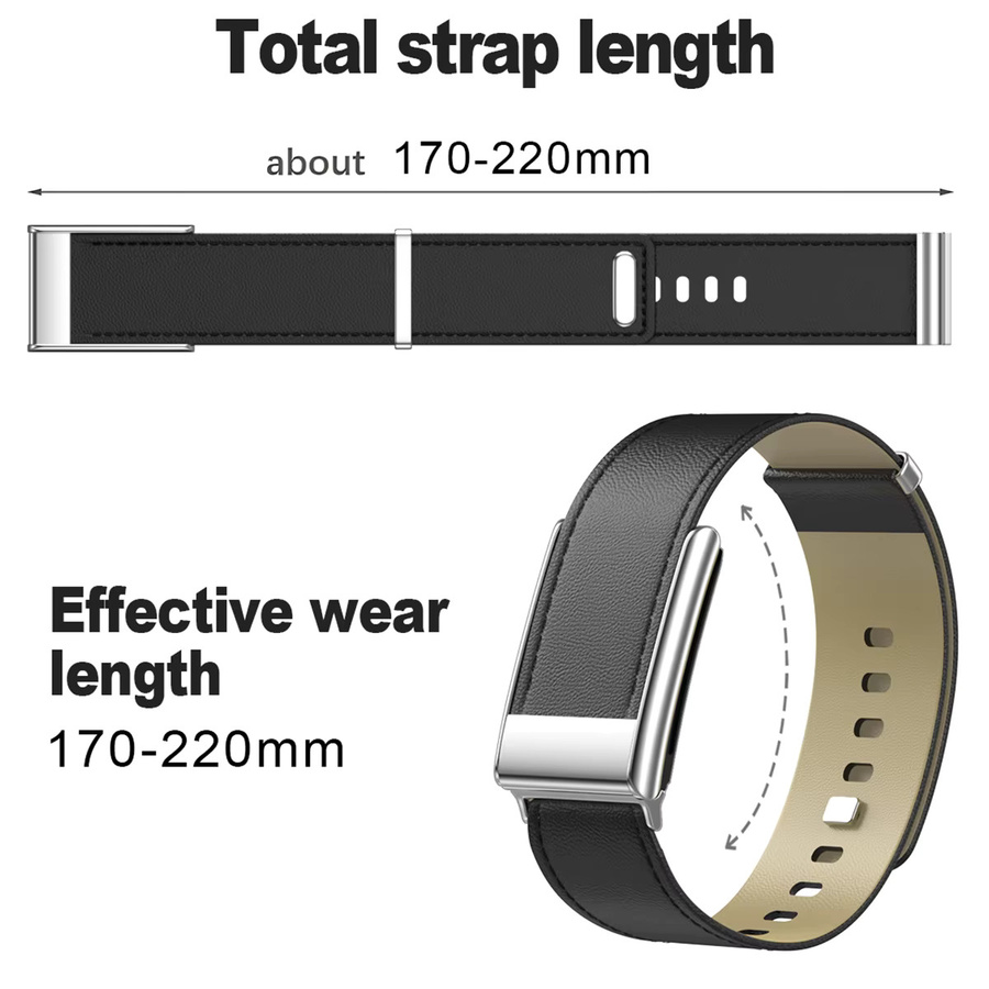 RefitMod Uhrenarmband Leder, Schwarz - Bild 5