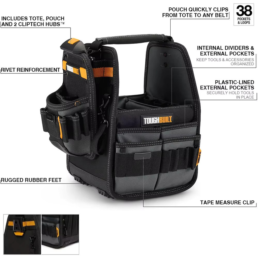 TOUGHBUILT Werkzeugaufbewahrungstasche TB-CT-180-8 8 Zoll - Bild 5