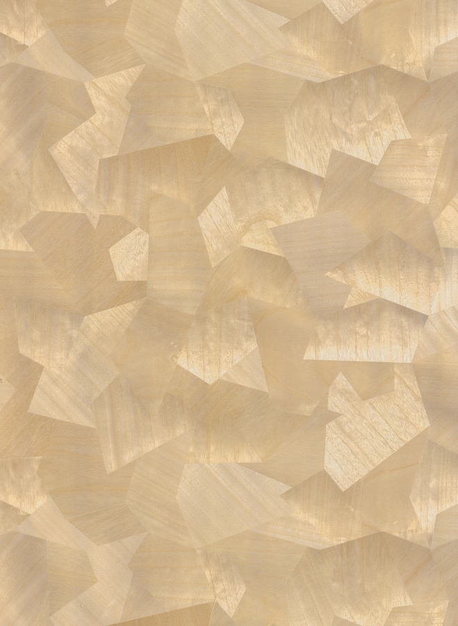 Nobilis Wallpaper Facettes MQT33 Vlies Tapete in Beige mit geometrischem Holzdekor und abstrakter Optik - Bild 1