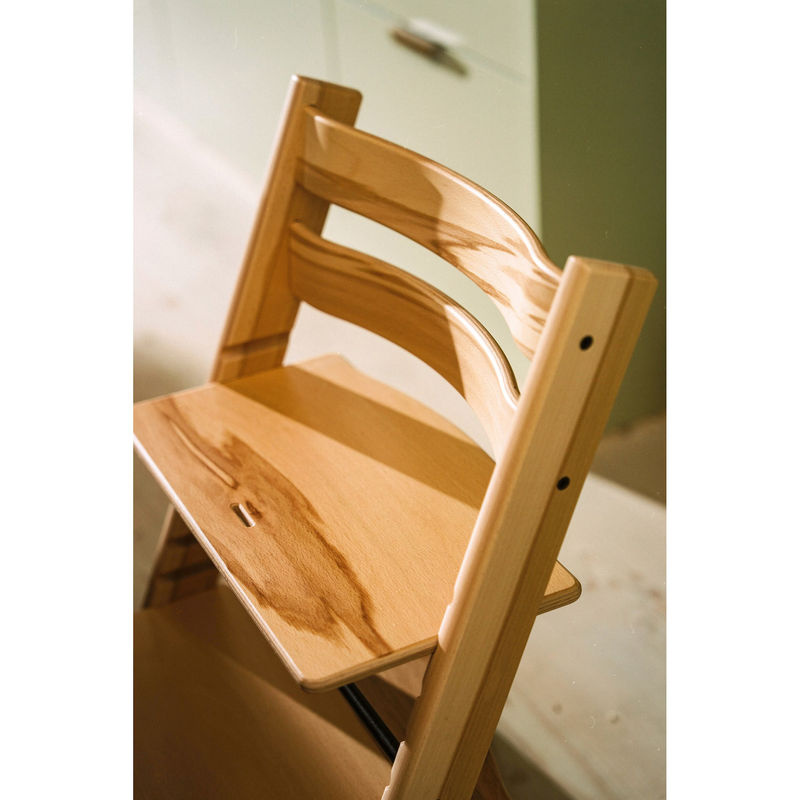 Stokke Tripp Trapp Treppenhochstuhl aus Buchenholz in Braun mit höhen- und tiefenverstellbarer Sitz- und Fußplatte - Bild 3