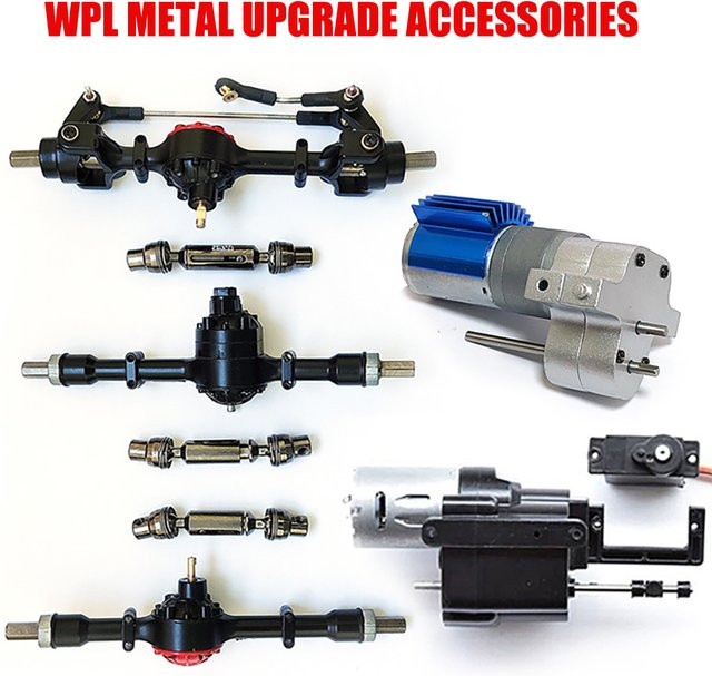 WPL Upgrade-Teile, Zubehör, Metall, Schwarz - Bild 1