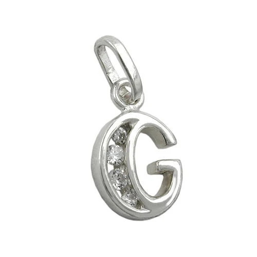Colfem Anhänger Buchstabe G, 925 Silber, Zirkonia, Unisex - Bild 1