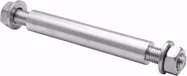 Wagner Achsmaterial Profi M12 aus verzinktem Stahl in Silber, Länge: 10,2 cm, Durchmesser: 1,7 cm - Bild 1