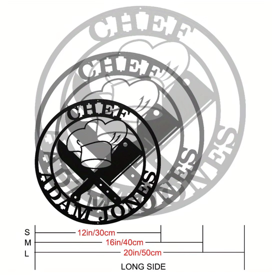 Personalisiertes Metall-Kochschild von Hello Young in Schwarz mit modernem Design als Wanddekoration - Bild 3