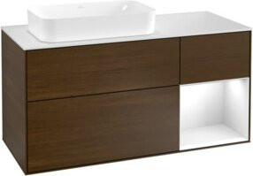 V&B Waschtischunterschrank Finion mit Wandbeleuchtung, Farbe: Weiß, Breite: 120 cm, Tiefe: 50,1 cm, Höhe: 50,1 cm - Bild 1