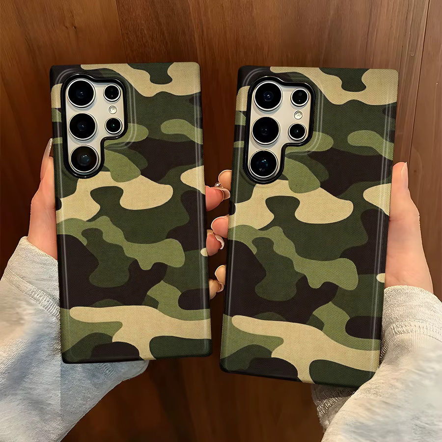 Glänzende Samsung Handyhülle mit klassischem Tarnmuster in Multicolour für Galaxy S26 S25 S24 S23 S20 FE A56 A36 Ultra HD-Hartschale - Bild 4
