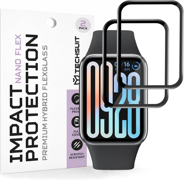 Techsuit Nano Flex Schutzfolie für Xiaomi Smart Band 9 Pro, Schwarz, Kunststoff - Bild 1