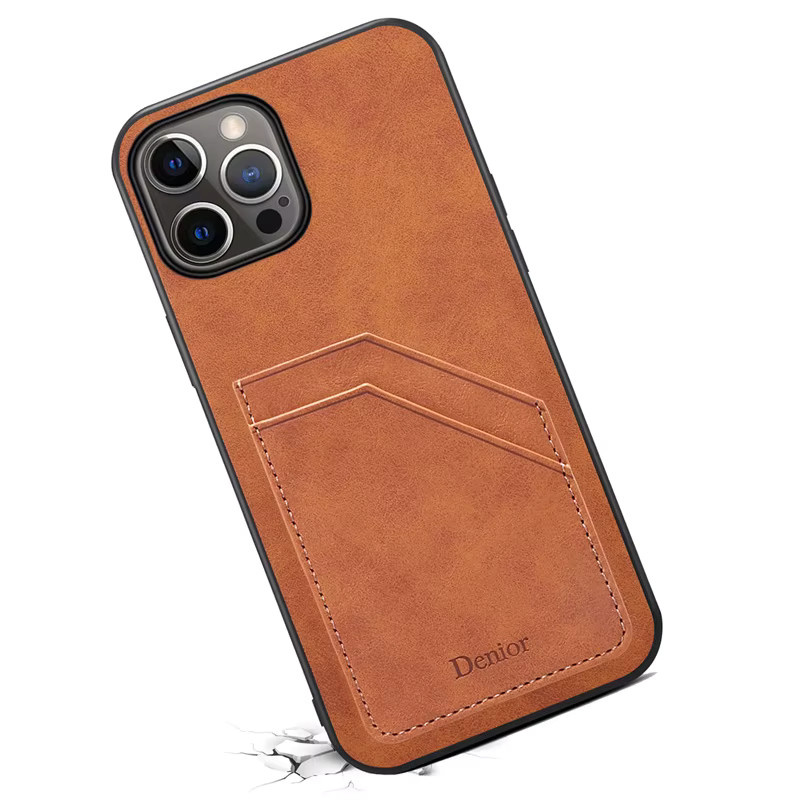 Denior Stoßfeste iPhone Handyhülle mit Kartenfach in Grün für iPhone 15 14 13 12 11 Pro Max und weitere Modelle - Bild 3