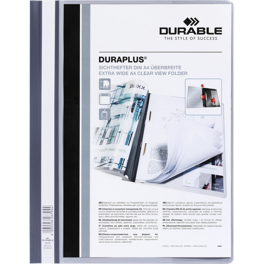 DURABLE Angebotshefter DURAPLUS A4 aus Kunststoff und Metall in Transparent, Grau und Multicolour - Bild 2