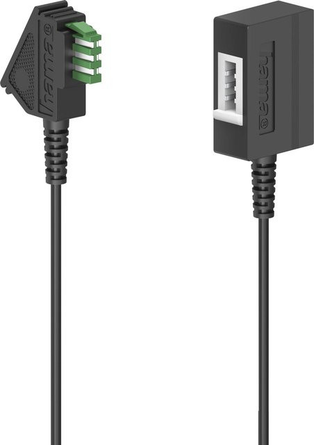 Hama Verlängerungskabel TAE-U-Stecker zu TAE-U-Kupplung Schwarz 10 m - Bild 1