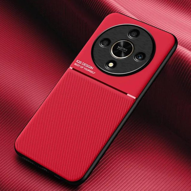 Robuste rutschfeste Handyhülle mit Auto-Magnethalterung für Honor Magic 6 Pro, Magic 7, Magic 8 Lite und X9c Smart in Rot von Foohly - Bild 1