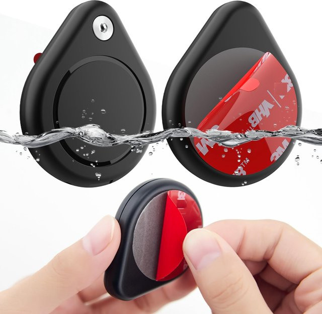 Apple AirTag Halterung, wasserdichte Tracker-Hülle in Schwarz für Auto, Laptop und Kamera - Bild 1