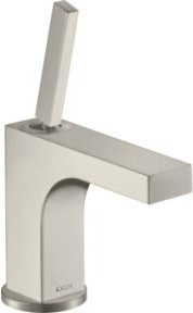 Hansgrohe Axor Citterio Waschtisch-Einhebelmischer in gebürstetem Nickel mit Pin-Griff und Pop-up-Abflussventil - Bild 1