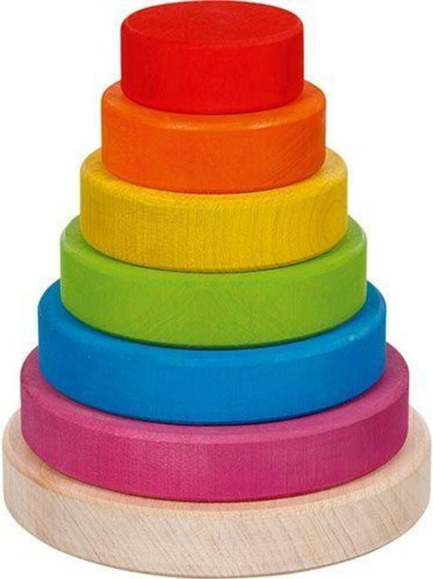Gollnest & Kiesel Stapelturm Regenbogen, Holz, Bunt / Mehrfarbig, ab 2 Jahre - Bild 1
