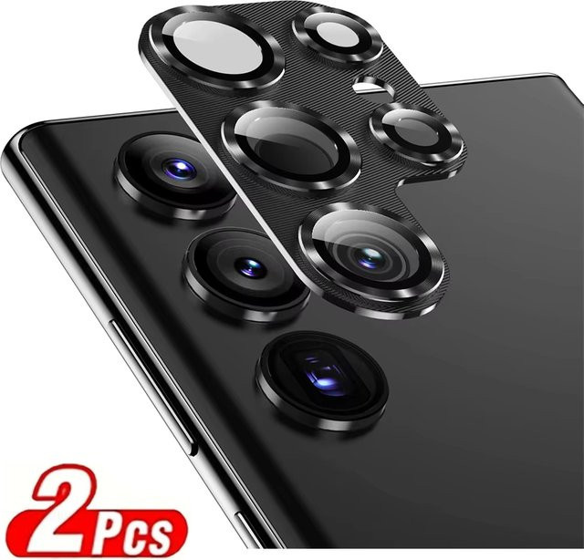 2er-Set Kamera-Objektivschutz und Displayschutz für Samsung Galaxy S25 Ultra S24 S23 S22 S21 S20 Plus FE, transparente Vollabdeckung mit gehärtetem Film - Bild 1