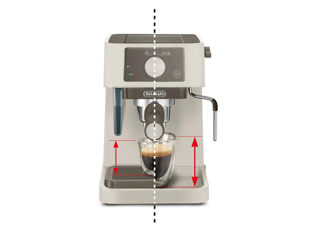 DeLonghi Stilosa Pump Espresso EC235.CR Siebträger-Maschine in Beige mit 1100W, Dampflanze, Tassenwärmer und herausnehmbarem Wassertank - Bild 2