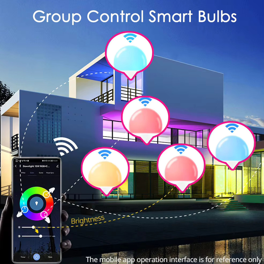 Tuya Smart LED Glühbirne E27 RGB mit WLAN und Bluetooth, kompatibel mit Alexa und Google Assistent, Multicolour - Bild 4