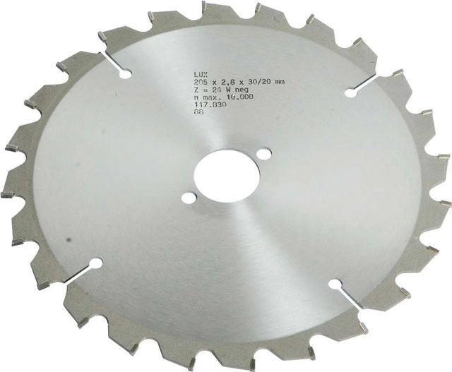ELLIX HM-Kappsägeblatt für Holz mit 24 Zähnen, Durchmesser: 205 mm, Farbe: Silber - Bild 1