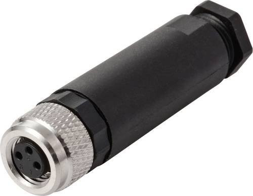 TRU COMPONENTS TC-13752064 Sensor/Aktor Einbaubuchse M8 x 1, gerade, 3-polig, schwarz - Bild 1