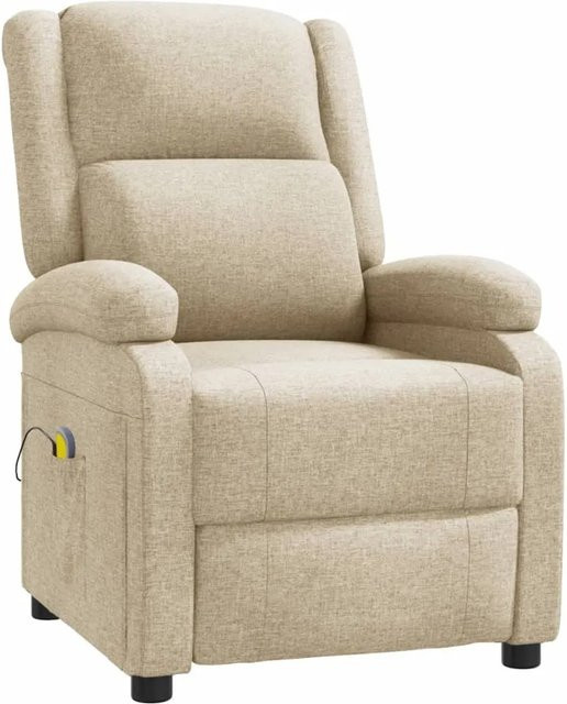 vidaXL Massagesessel Modell 34 in Beige aus Stoff mit Armlehnen und integrierter Funktion - Bild 1