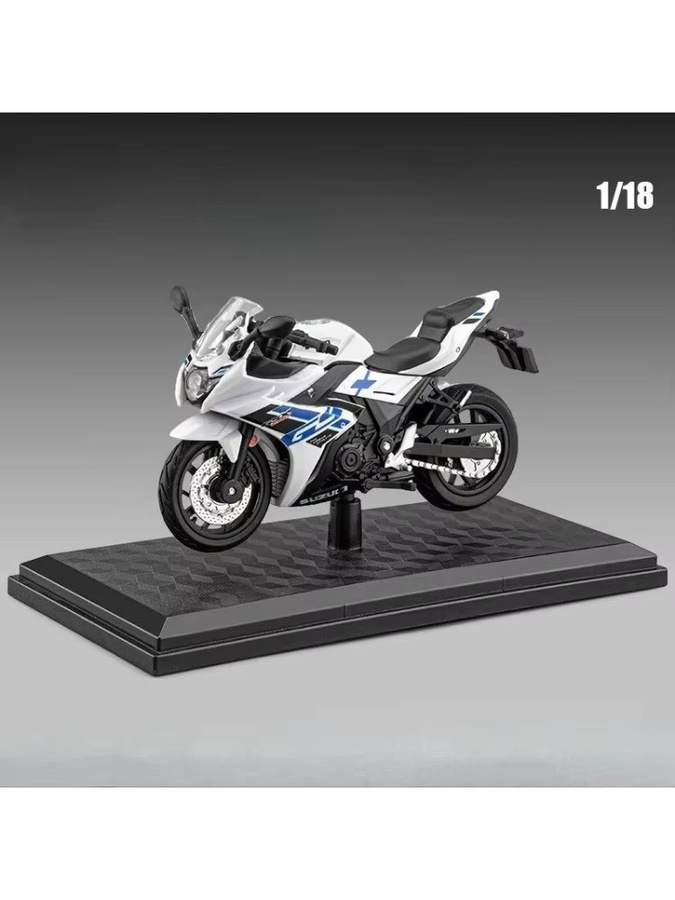 WELLY H2R GSX 250R R3 Motorradmodell, 1:18, Metall, Weiß - Bild 2