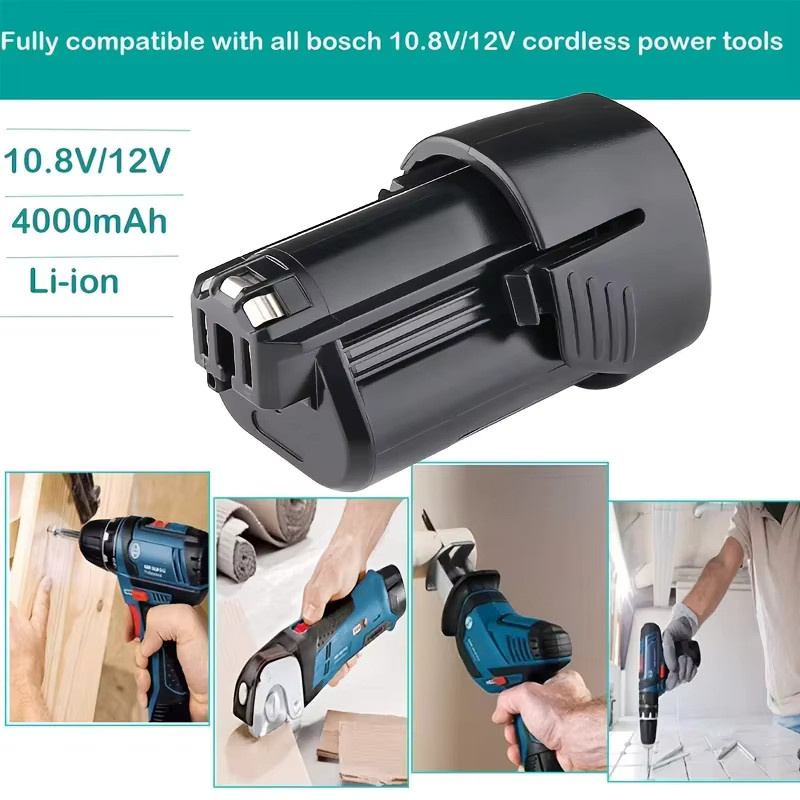 Bosch Ersatzakku 10,8V Li-Ion BAT420 BAT411 Schwarz - Bild 4
