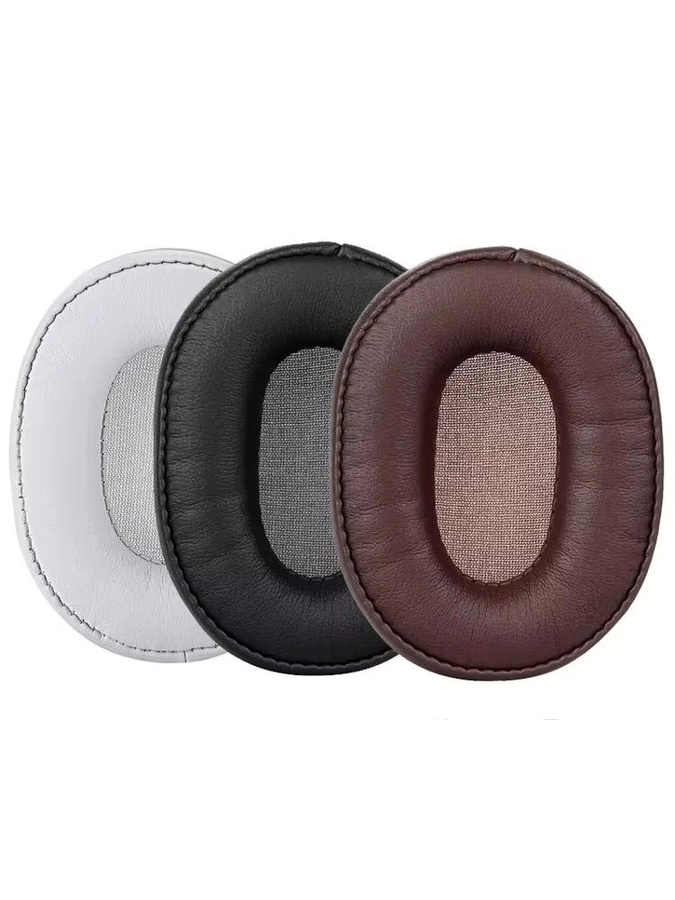 Ersatz-Ohrpolster Set aus Protein-Leder und Memory Foam für Audio-Technica SR5BT in Schwarz - Bild 2