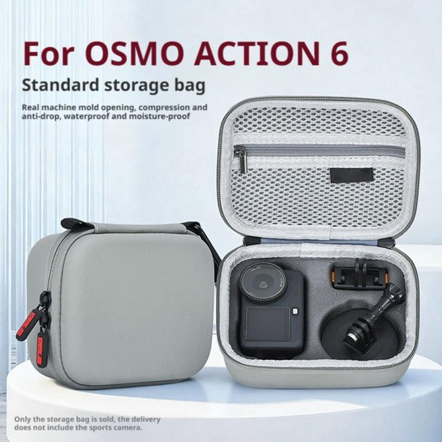 DJI OSMO ACTION 6 wasserdichte Hartschalen-Tragetasche in Grau für Reise und Zubehör-Aufbewahrung - Bild 1