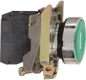 Schneider Electric Drucktaster flach grün aus Metall XB4BA31 - Bild 1