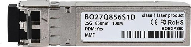 Transition Networks TN-SFP-25G-SR-S BlueOptics BO27Q856S1D SFP28 Transceiver, 25GBASE-SR, LC-Duplex, Multimode Fiber, 850nm, 100 Meter, DDM, Farbe: Silber - Bild 1
