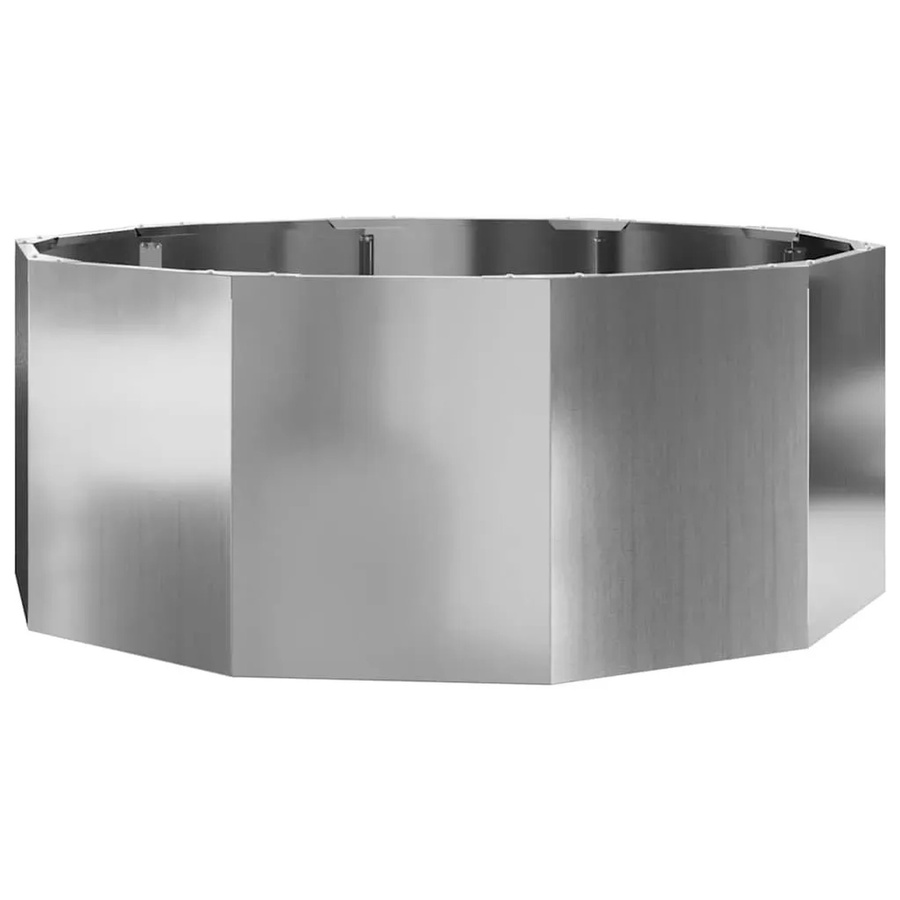 vidaXL Pflanzkübel aus verzinktem Stahl in Silber, B/T/H: 90 x 90 x 35 cm - Bild 2