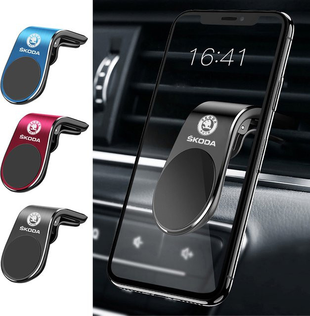 Magnetische Handyhalterung aus Metall für Skoda Octavia Fabia Superb Yeti Enyaq Kamiq Karoq als Auto Styling Zubehör - Bild 1