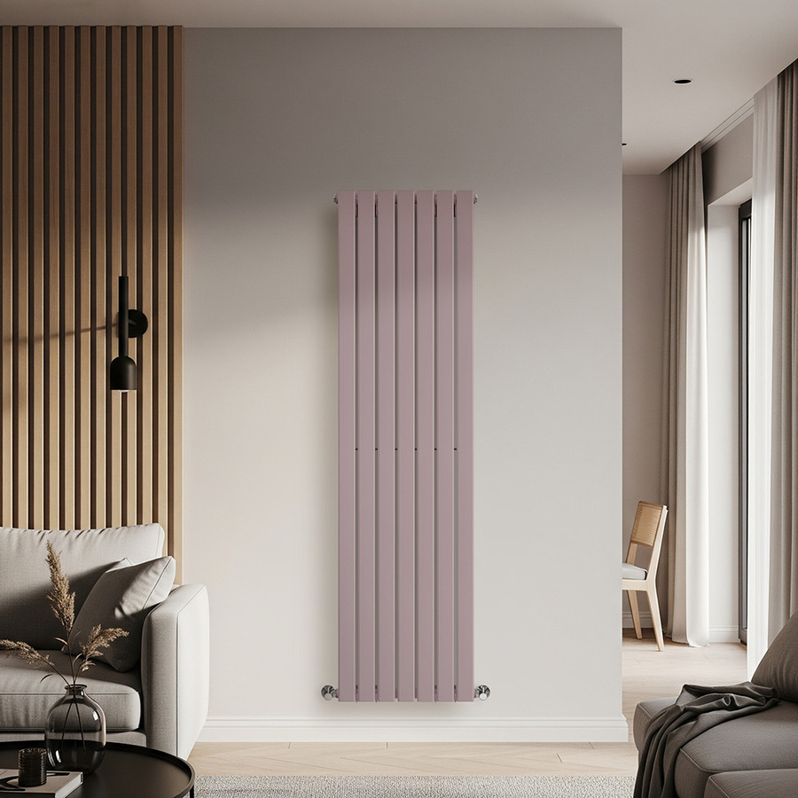 Einlagiger Design-Heizkörper Delta Vertikal in Lila (Dahlia Purple), Höhe: 178 cm, Breite: 49 cm - Bild 1