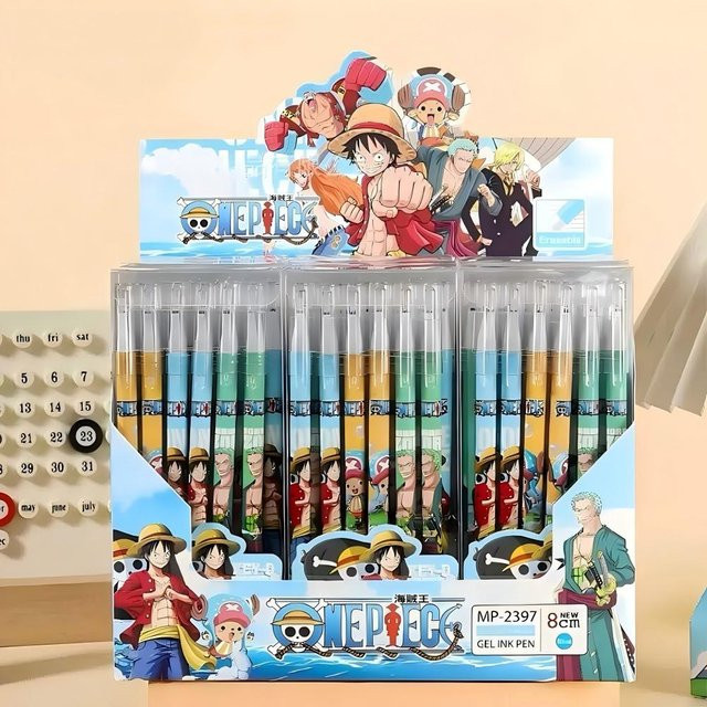 Bandai One Piece Anime Radierbarer Blauer Stift mit Cartoon-Charakteren für Schüler und Lernmaterialien - Bild 1