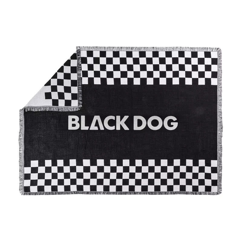 Blackdog Outdoor Camping Gewebte Decke im Checked Design für Camping und Büro - Bild 4