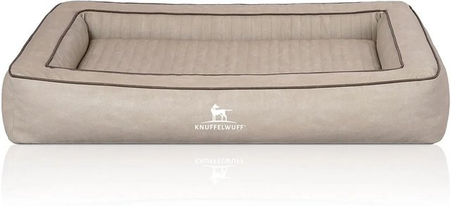 Knuffelwuff Hundebett Montego Orthopädisch aus Kunstleder in Grau, B/T/H: 120 x 100 x 85 cm - Bild 1