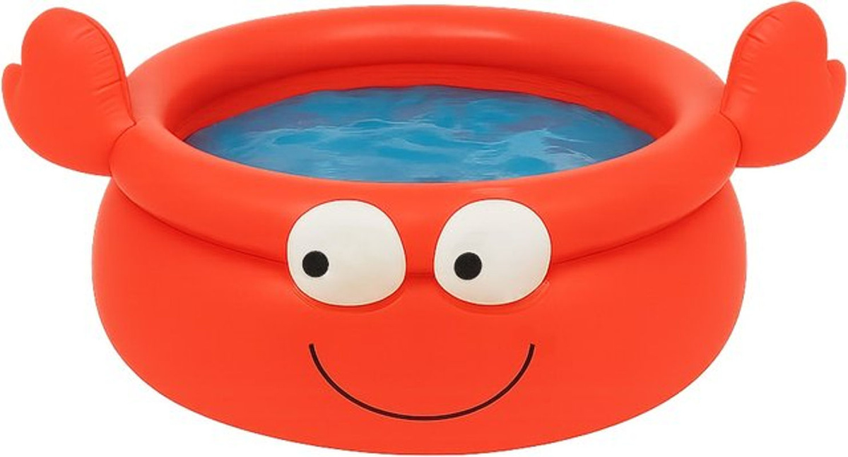 Wehncke Quick Up Pool Krabbe, aufblasbarer Pool in Rot, B/T/H: 175 x 175 x 62 cm - Bild 2