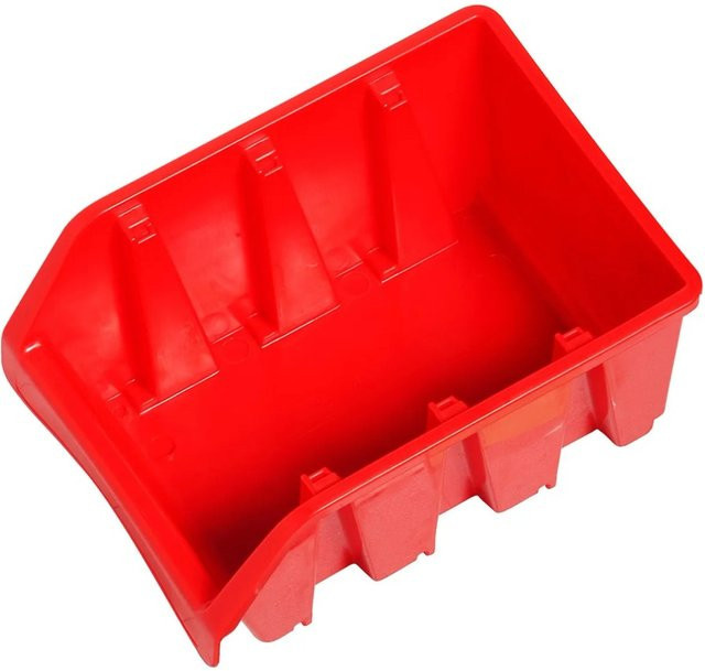 LUX-TOOLS Lagersichtbox Rot aus Kunststoff für die Wandmontage - Bild 1