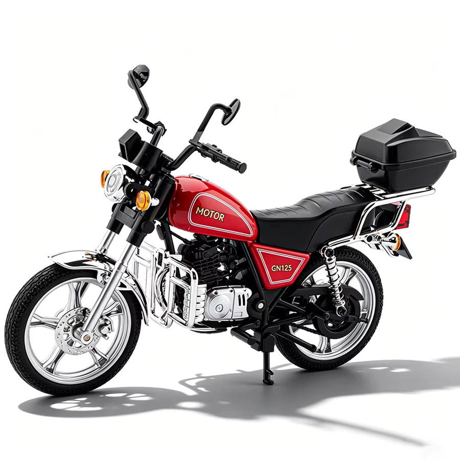 MAKEDA Suzuki GN125 CB125T Motorräder Spielzeugmodelle, 1:12, mit Licht und Musik - Bild 6