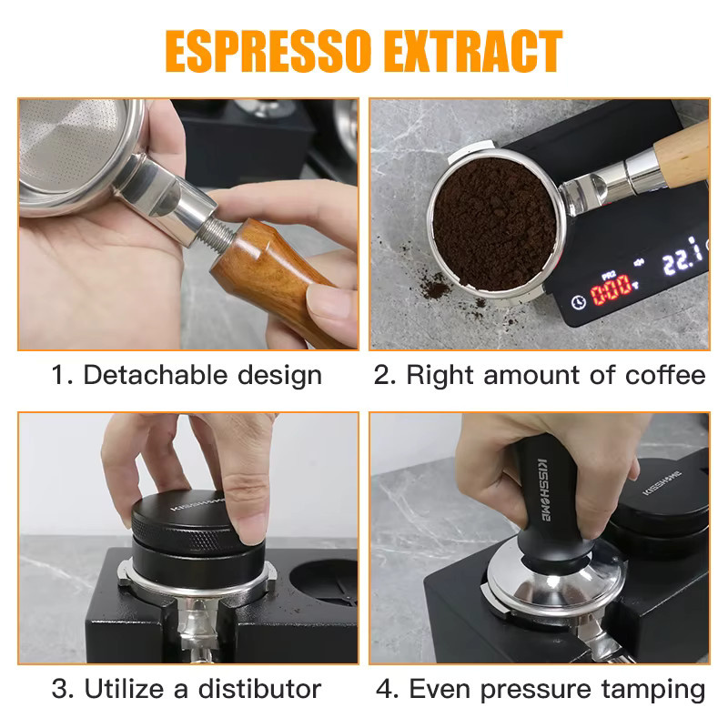ALIKISSCAFE Boden Siebträger 58 mm aus Edelstahl für Breville BES920 980 990 Espresso Maschinen, Farbe: Silber - Bild 4