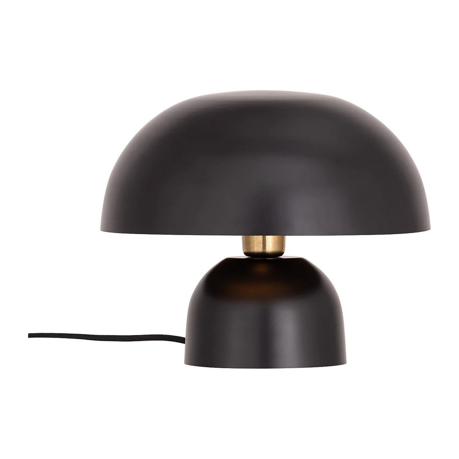 Vente-unique Tischlampe Sidney in Schwarz aus Metall mit Pilzform und E27 Fassung, Höhe: 31 cm - Bild 2
