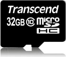 Transcend microSDHC Speicherkarte Class 10 mit 32GB in Schwarz (TS32GUSDC10M) - Bild 1