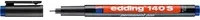 edding Folienstift 140 S Permanentmarker mit feiner Spitze in Blau oder Schwarz - Bild 1