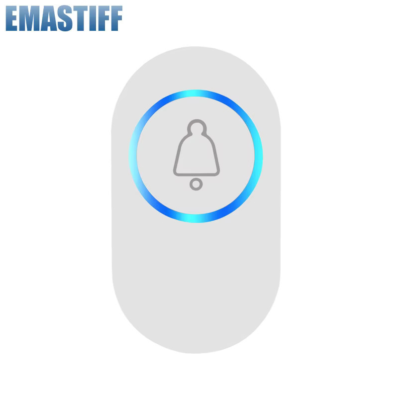 eMastiff Kabelloser Türklingeltaster mit SOS-Notfall-Paniktaste, 433 MHz, Wasserdicht, LED-Nachtsicht und Blitzalarm, Weiß oder Schwarz - Bild 2
