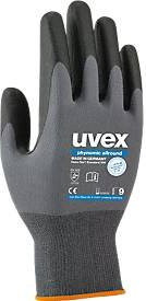 Uvex phynomic allround Arbeitshandschuhe aus Polyamid und Elastan mit Aqua-Polymer-Schicht, Farbe: Schwarz/Grau, 10 Paar, Größe 5, EN 388 (3 1 3 1) - Bild 1